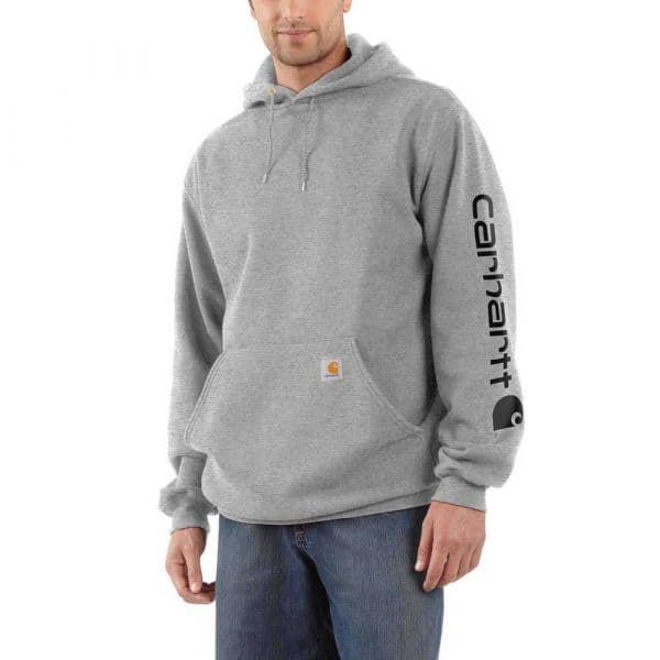 Carhartt Logo Graphic Loose Fit Hoodie Cinzento M