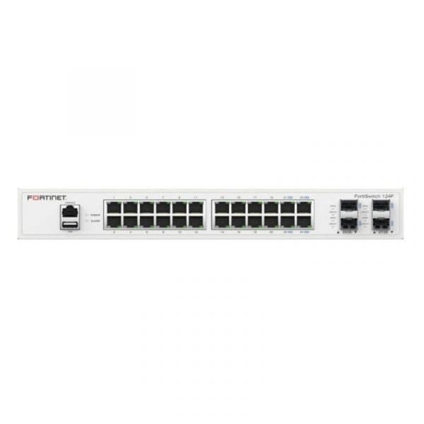 Fortinet FS-124F Switch Gerido 24x Gigabit Ethernet 4x SFP+ L2 Rack 1U Branco
