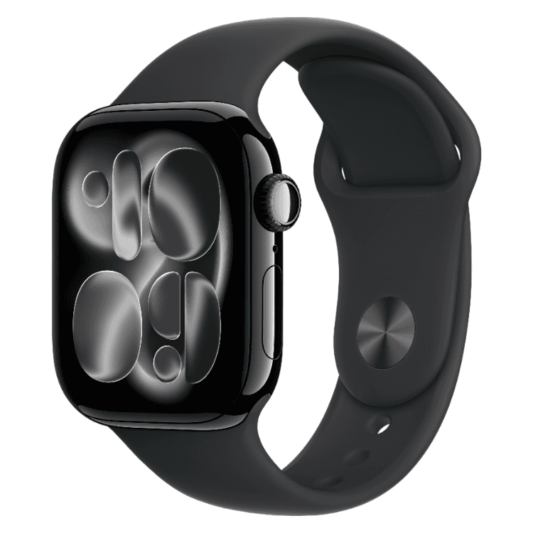 Apple Watch Series 11 GPS 42mm Alumínio Preto Brilhante c/ Bracelete Desportiva Preto M/L