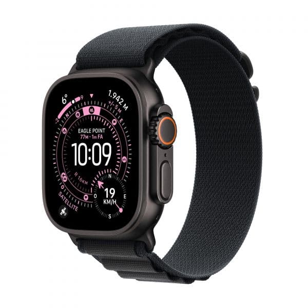 Apple Watch Ultra 3 GPS + Cellular 49mm Titânio Preto c/ Bracelete Loop Alpine Preto M