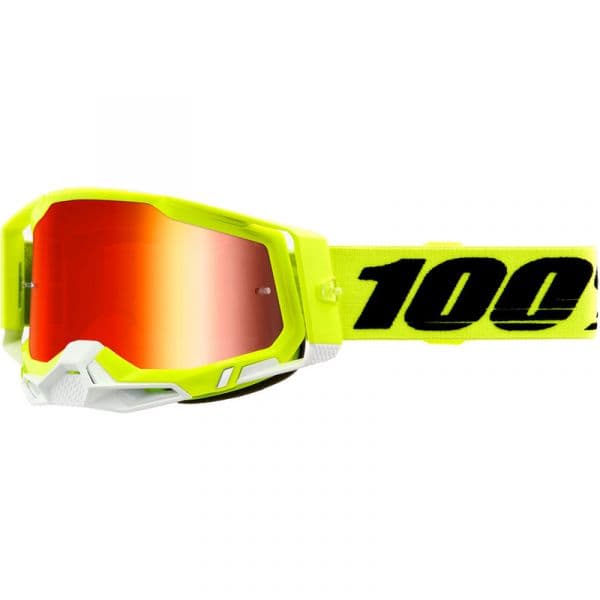 100% Óculos Racecraft 2 2022 Fluo Yellow Mirror Red os - 5001000004