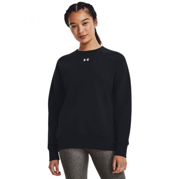 Under Armour Rival Fleece Crew Sweatshirt Preto XL Mulher