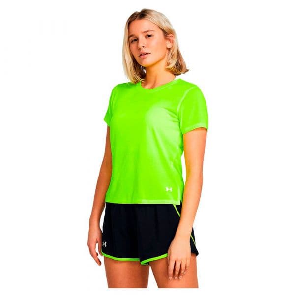 Under Armour Launch Short Sleeve T-shirt Amarelo XS Mulher