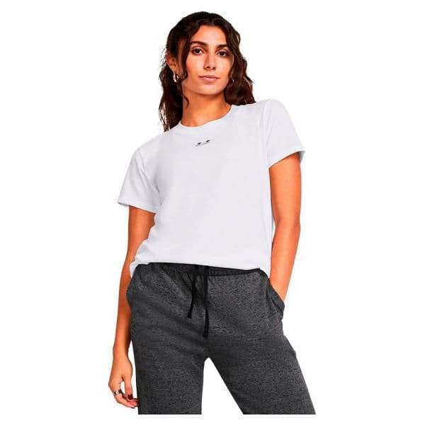 Under Armour Essential Core Short Sleeve T-shirt Branco L Mulher