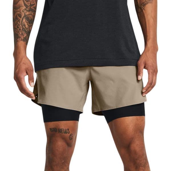 Under Armour Calças Vanish Elite 2in1 1378604-203 S Castanho