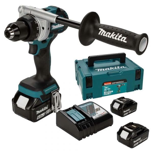 Makita Aparafusadora DDF492RG3J Sem Fios 18V 6.0Ah