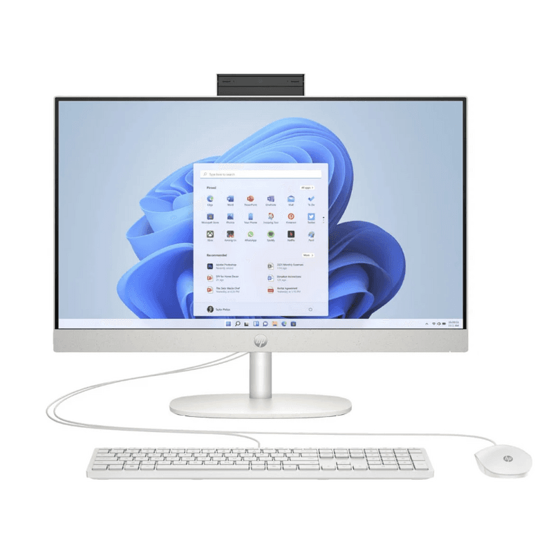 HP All-in-One HP 24-CR1000NP 23.8" FHD Intel Core Ultra 7 155U 16GB 512GB SSD PCIe Intel Iris Xe Graphics Branco W11
