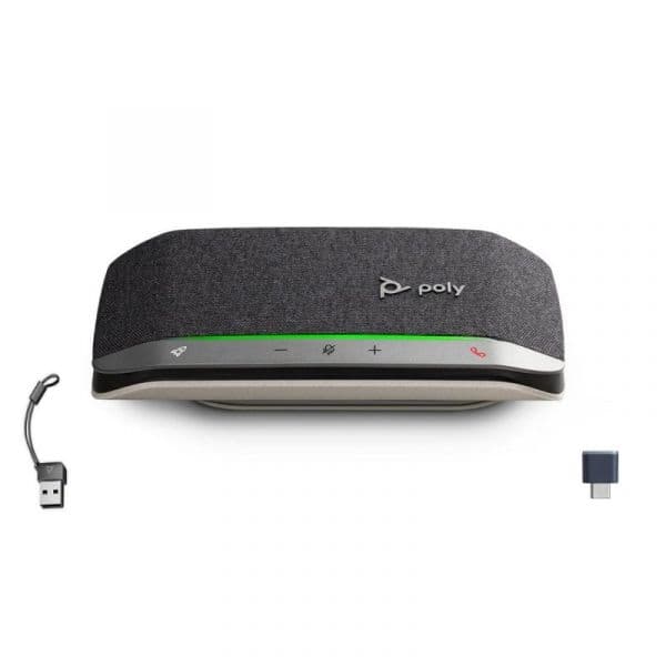 POLY Conferência Bluetooth e USB-C/A 86dB autonomia 20h com microfone