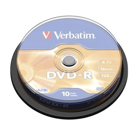 DVD-R VERBATI.16X 4,7GB AZO -CAKE10
