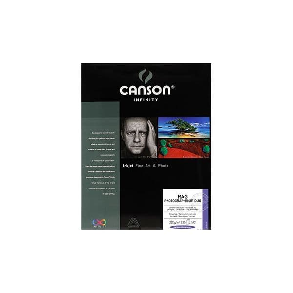 Canson 10 un. Fls Papel Algodão A4 Infinity Rag Photograph Duo 220g