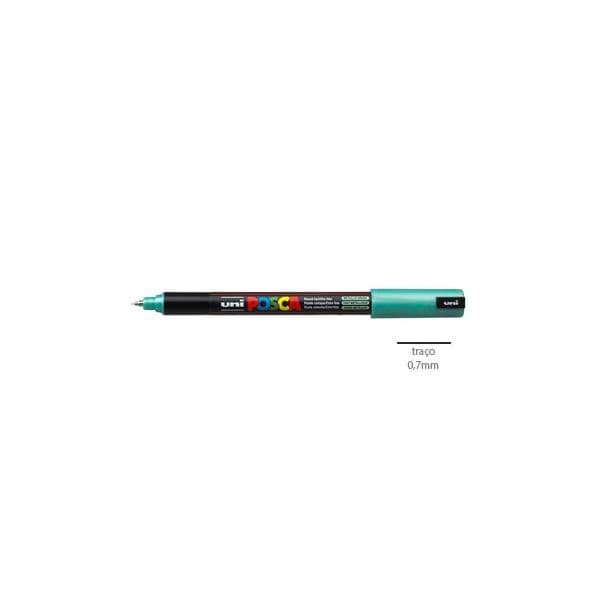 Uni Marcador Posca PC-1MR Verde Metálico 1 Un.
