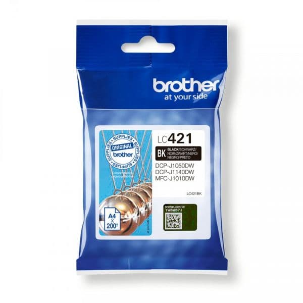 Tinteiro Brother LC421BK Preto 200 Pág.