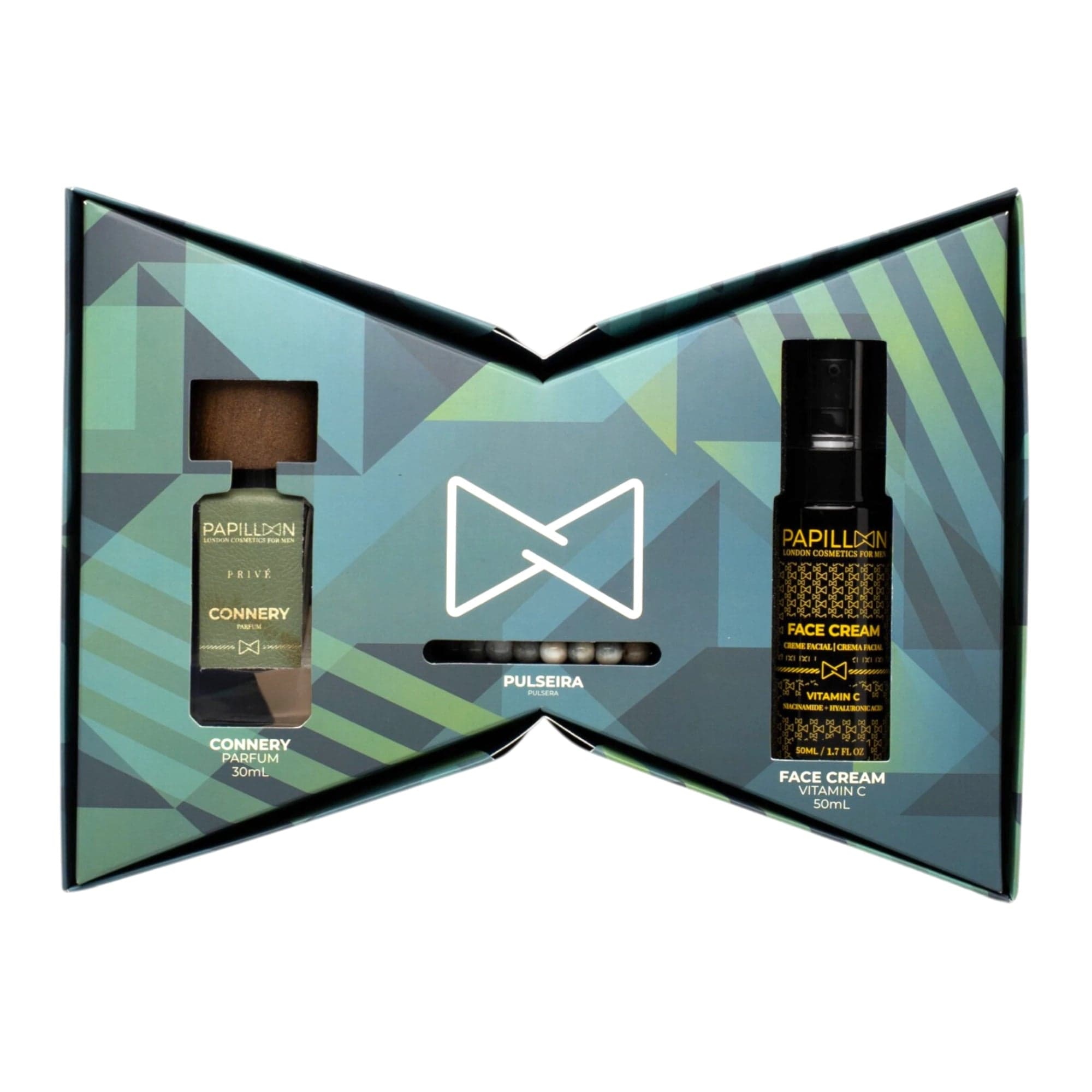 Papillon Connery Man Eau de Parfum 30ml + Creme Vitamina C Rosto 50ml Coffret