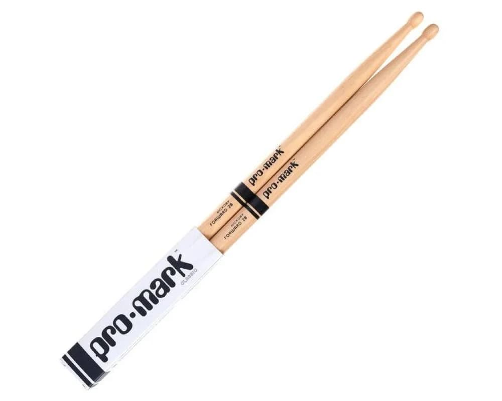 Promark TX2BW Classic Forward 2B Hickory Drumstick, Oval Wood Tip - BimotorDJ