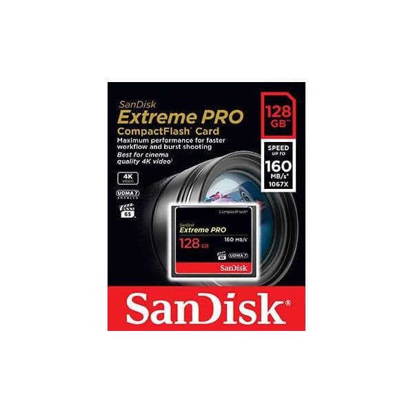 SanDisk 128GB Compact Flash Extreme Pro 160MB/s 1067x - SDCFXPS-128G-X46