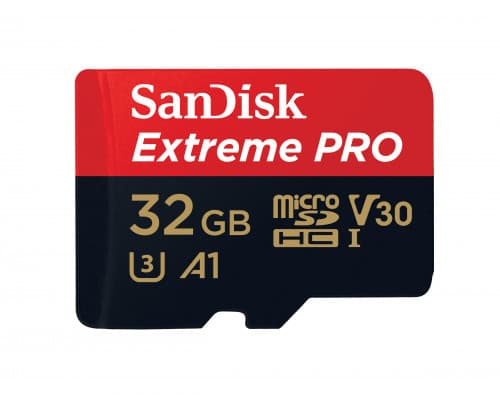 SanDisk 32GB MicroSDHC Extreme Pro Class10 U3 V30 UHS-I + Adapter - SDSQXCG-032G-GN6MA