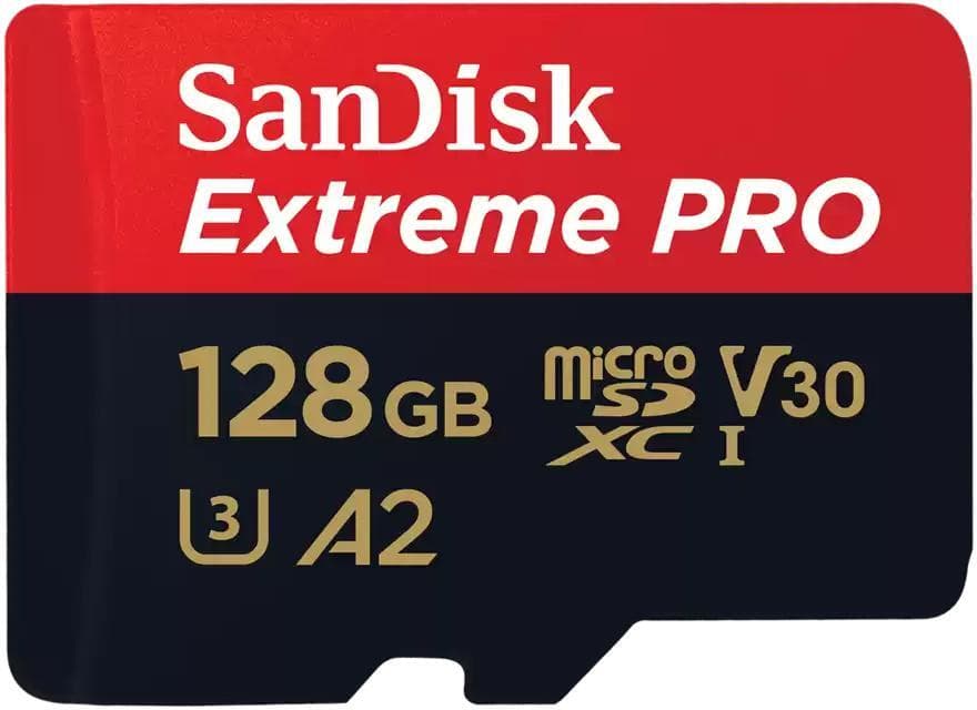 Cartão de Memória microSDXC SanDisk Extreme PRO 128GB (200MB/s) UHS-I, U3, V30, A2 + Adaptador SD