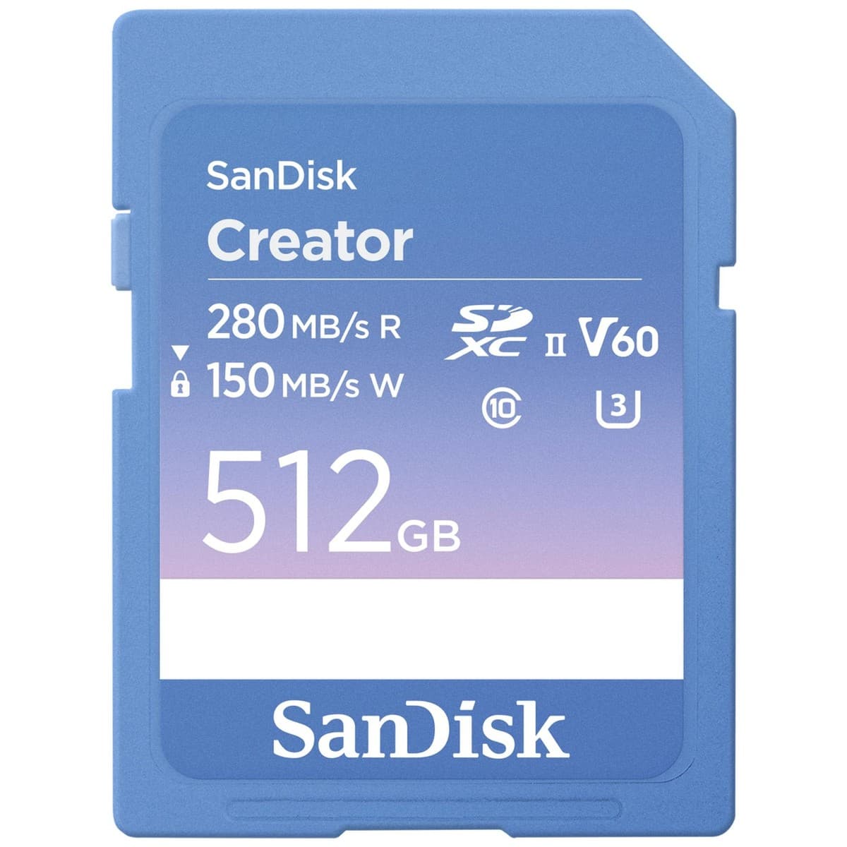 SanDisk 512GB Creator SD UHS-II V60 SDSDXEP-512G-GNCIS