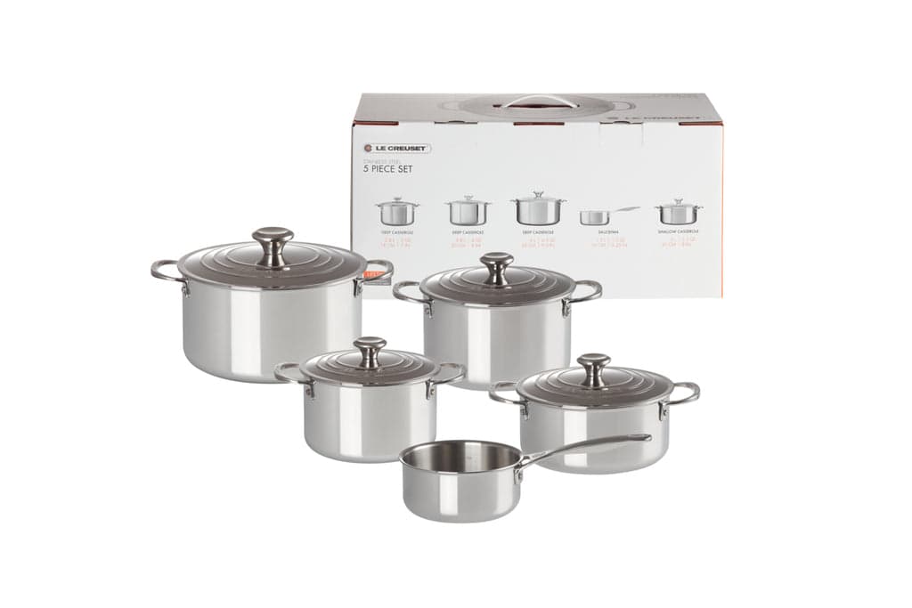 Le Creuset Trem de Cozinha Inox 3ply Plus Aço Inoxidável 5 Peças