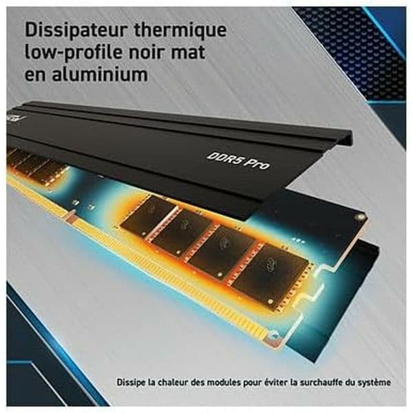 Memória RAM Crucial DDR5-5600 24GB UDIMM CL46 (24Gbit)- CP24G56C46U5