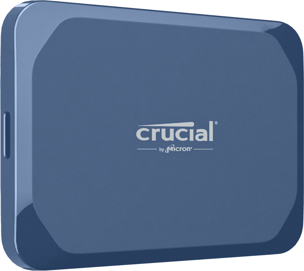 Disco Externo SSD Crucial 4TB X10 USB-C 3.2 Gen 2x2 Criptografado Azul Fosco