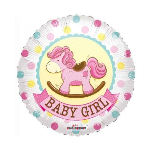 Kaleidoscope Balão Foil 18'' Cavalo de Baloiço Baby Girl - 140019535