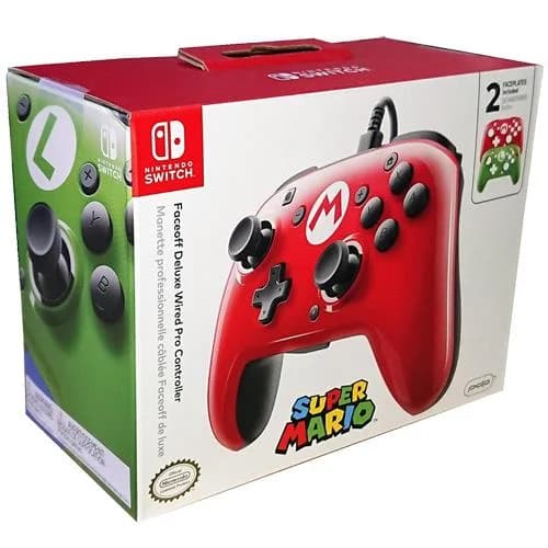 Comando Pro com Fios Nintendo Switch - Super Mario Faceoff Deluxe