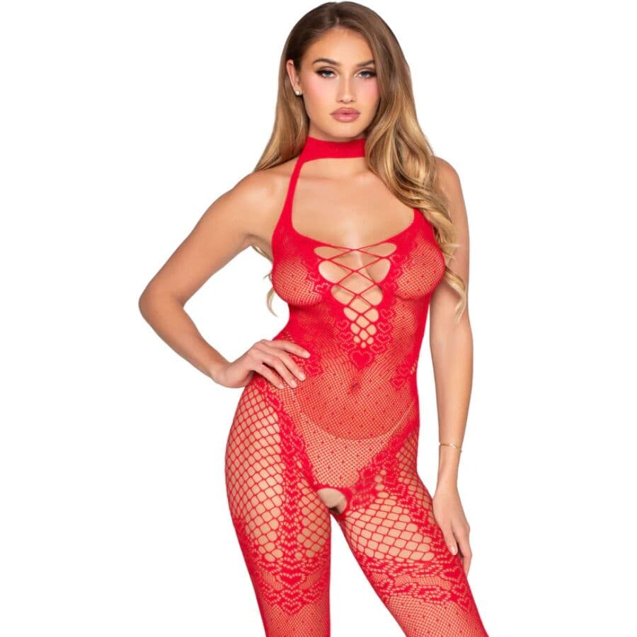 Leg Avenue Bodystocking In The Mood Bodystocking Vermelho Tamanho Único