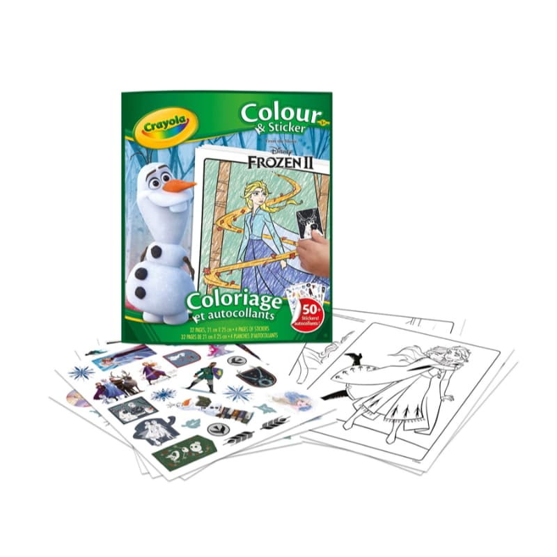 Crayola - Folhas de Colorir Frozen 2 + stickers - MEGAONLINE