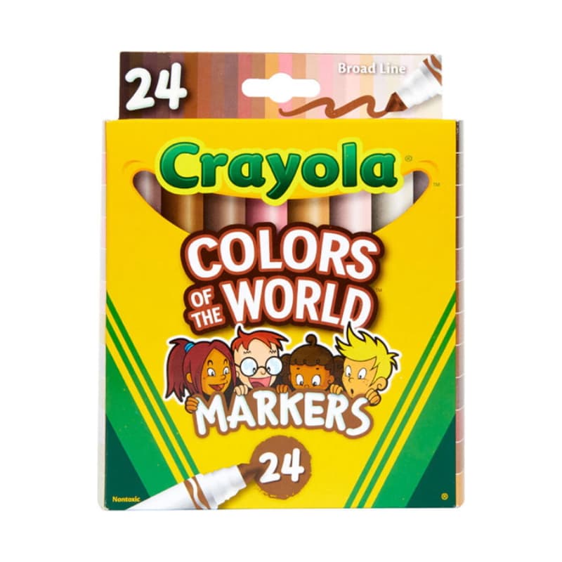 Crayola - Colours of the World 24 Marcadores Ponta Maxi - MEGAONLINE