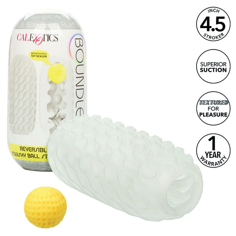 California Exotic Boundless Reversível Squishy Ball Stroke Cinza/Amarelo