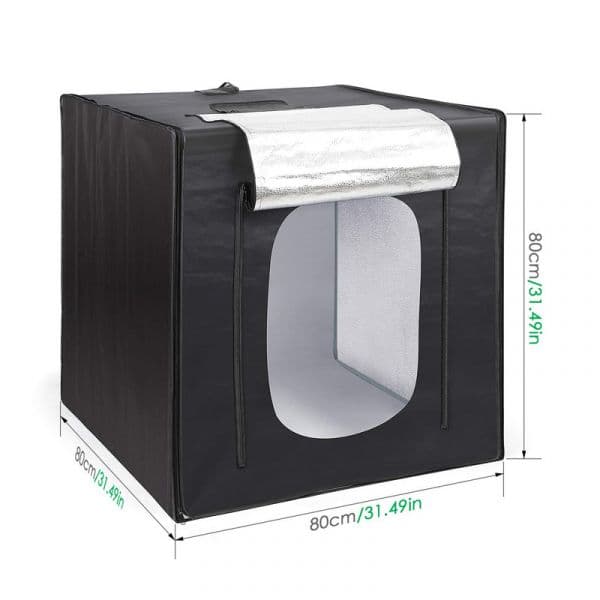 F+ Box para Fotografia Produto 80x80x80cm Iluminação Caixa Fundos Vini