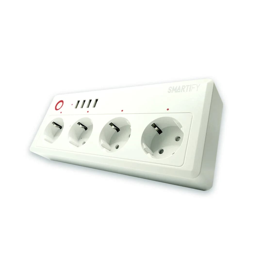 Smartify Extensão Inteligente WiFi 4 Tomadas + 4 USB - SYEXT4C4USBWF