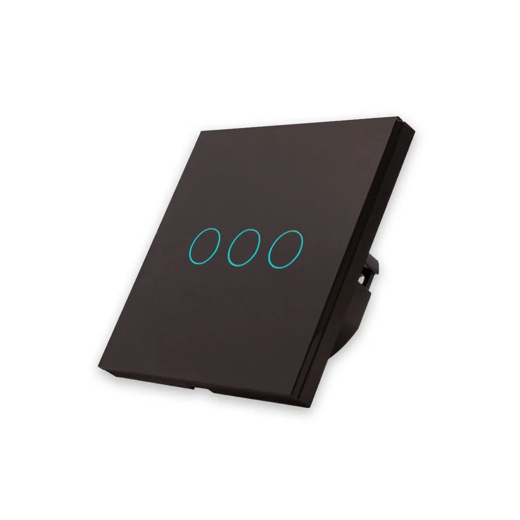 Smartify Interruptor Inteligente de Luz WiFi 3 botões - Preto - SYISL3BL