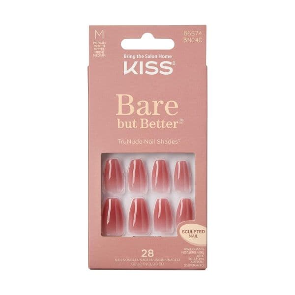 Kiss Unhas Postiças Nude Medium Coffin