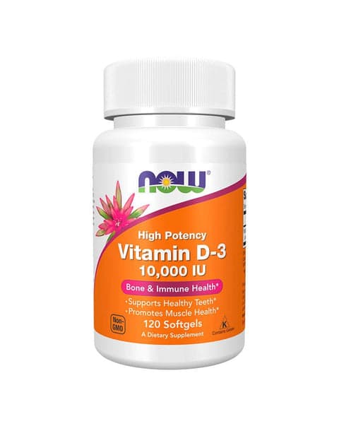 Now Vitamin D-3 10000 U.I. 120 Cápsulas