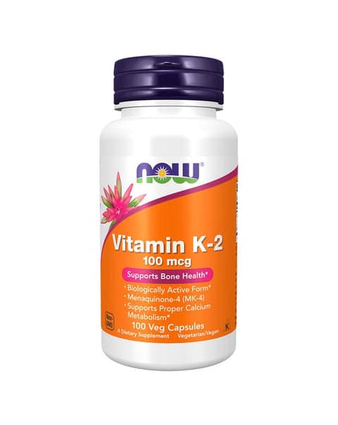 Now Vitamin K-2 100mcg 100 Cápsulas Vegetais