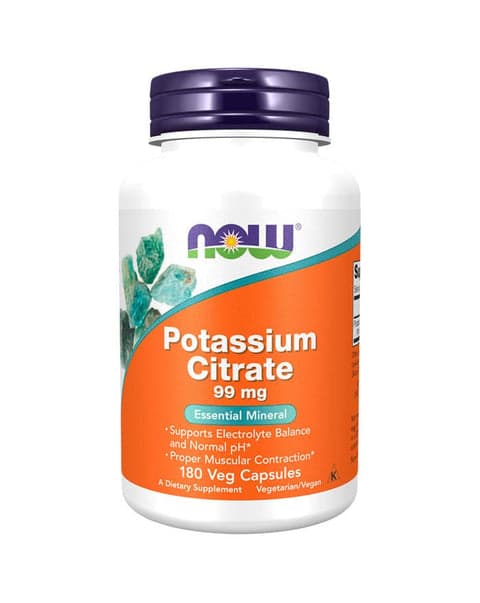 Now Potassium Citrate 99mg 180 Cápsulas