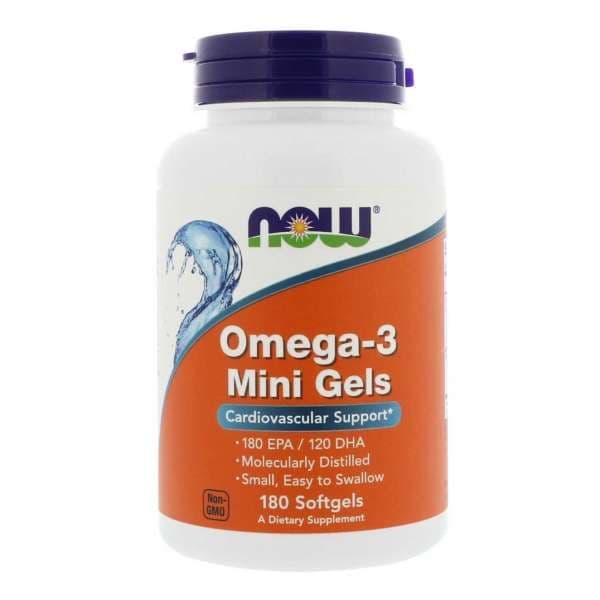 Now Foods Omega-3 Mini Gels 180 Pérolas