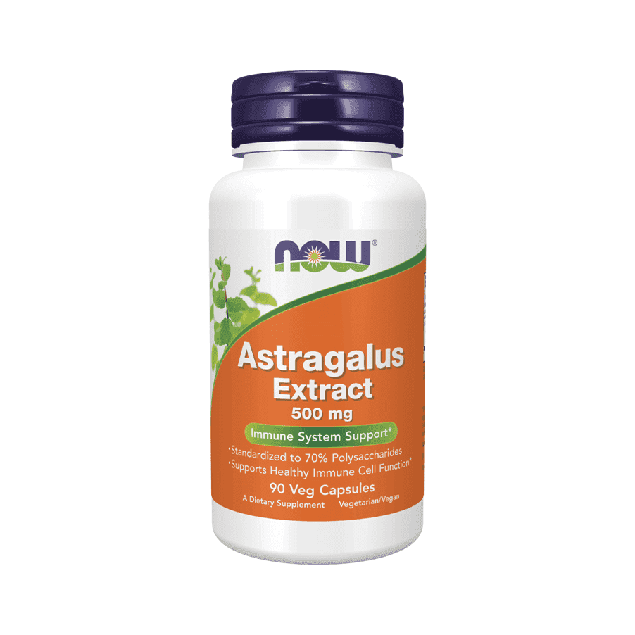 Now Astragalus 70% Extract 500mg 90 Cápsulas Vegetais