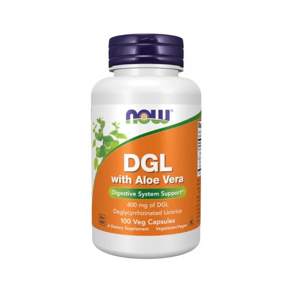 Now DGL com Aloé Vera 100 Cápsulas