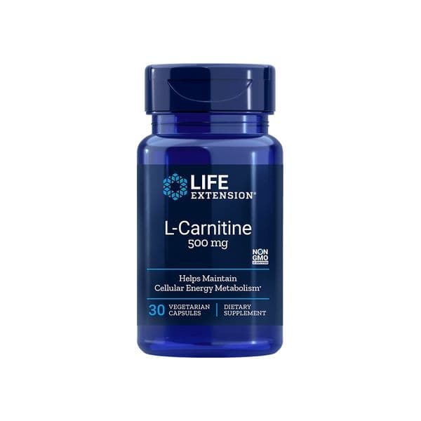 Life Extension L-carnitina 500 Mg 30 Cápsulas Vegetais