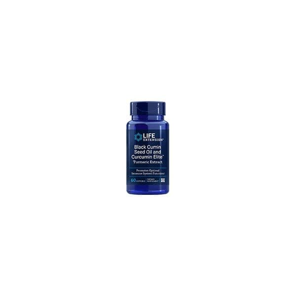 Life Extension Black Cumin Seed Oil and Curcumine Elite 60 Cápsulas Vegetais