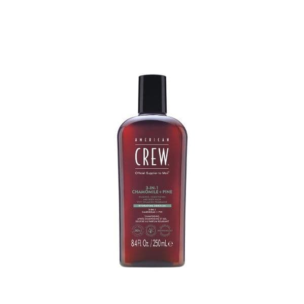American Crew 3 In 1 Chamimile + Pine 3 em 1 Champô, Condicionador e Gel de Banho 250ml