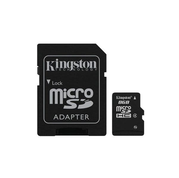 Kingston 8GB MicroSD Card Class 4 UHS-I + Adapter - SDC4/8GB