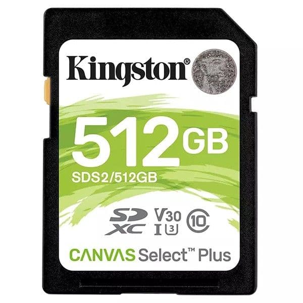 Kingston 512GB SD Canvas Select Plus Class10 U3 - SDS2/512GB