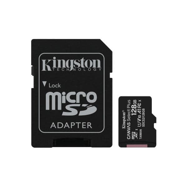 Kingston 128GB MicroSDXC Canvas Select Plus Class10 UHS-I + Adapter - SDCS2/128GB
