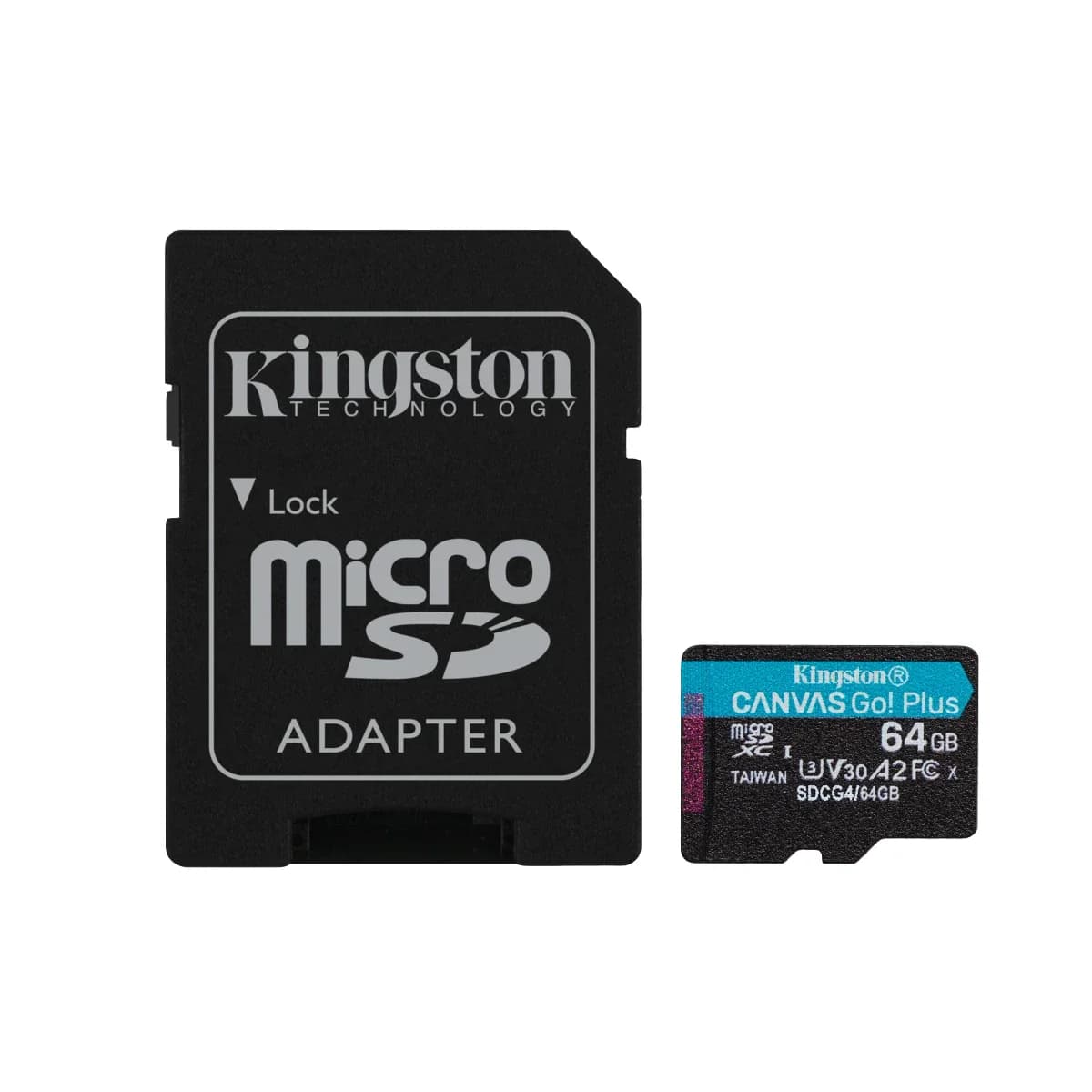 Kingston 64GB Canvas Go! Plus Gen4 MicroSDXC UHS-I U3 V30 A2 200MB/s com Adaptador