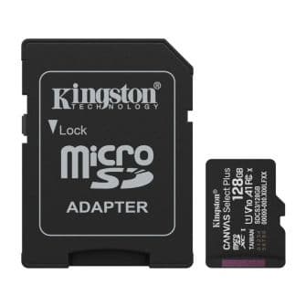 Kingston MicroSDXC 128GB Canvas Select Plus Class10 UHS-I + Adaptador