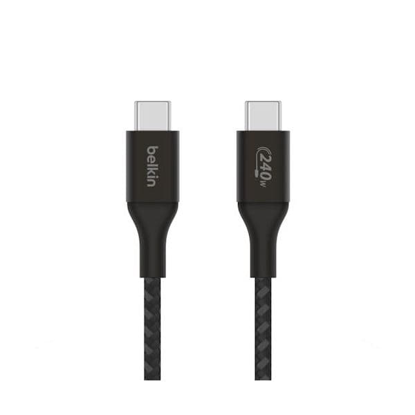 Belkin CAB015BT1MBK Cabo USB-C BoostCharge 240W 1m Preto Nylon Braided